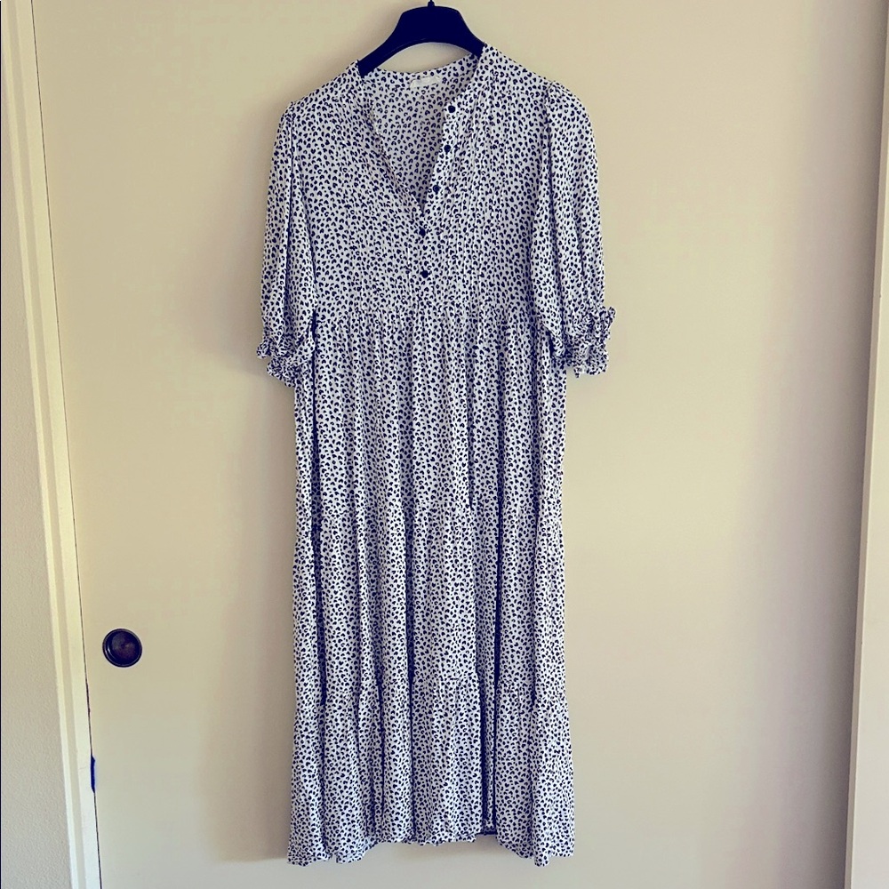 NWOT.  Women’s In Loom Black & White designed Maxi Dress with 3 layered skirt.